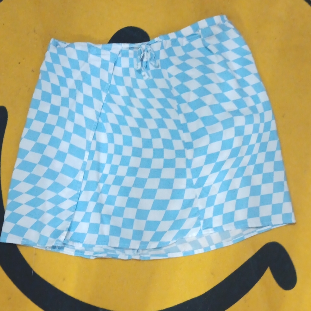 Checkered mini skirt